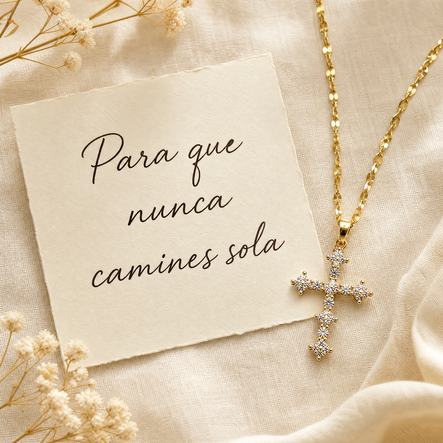 Tarjeta con el mensaje: Para que nunca camines sola