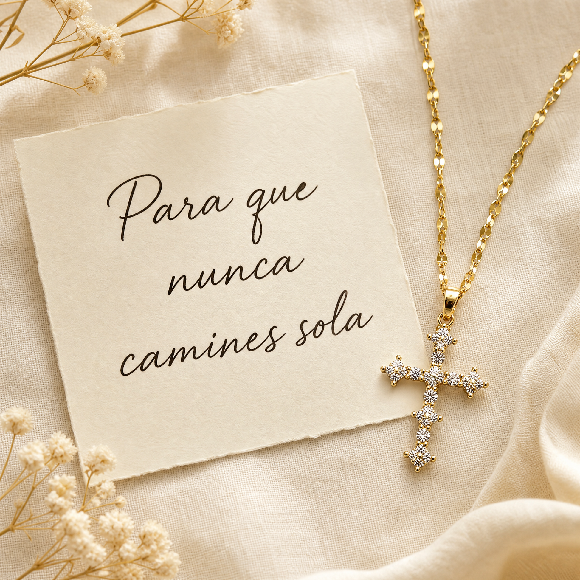Tarjeta con el mensaje: Para que nunca camines sola